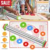 Dough Rolling Pin Dough Roller Stainless Steel Rolling Pins with 4 Removable Adjustable Thickness Rings and Rolling Mat for Baking Pizza Fondant Pie C