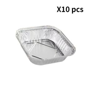 8"x8" Disposable Aluminum Foil Meal Prep Cookware Square Pans, Oven, Toaster, Grill, Cooking, Roasting, Broiling, Baking, Event, Take Out, Restau (quantity: 10pcs)