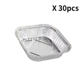 8"x8" Disposable Aluminum Foil Meal Prep Cookware Square Pans, Oven, Toaster, Grill, Cooking, Roasting, Broiling, Baking, Event, Take Out, Restau (quantity: 30pcs)