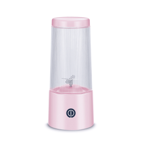 350Ml Portable Electric Juicer Blender 4 Blade Usb Mini Fruit Mixers Fruit Extractors For Juice Yogurt Smoothie Milkshake (Color: pink)